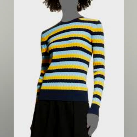NWT sz L Jason Wu ribbed striped knit top